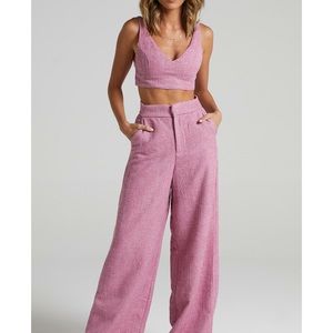 Adeladine Showpo Pink Wide Leg Set